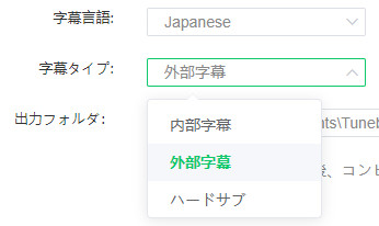 字幕設定